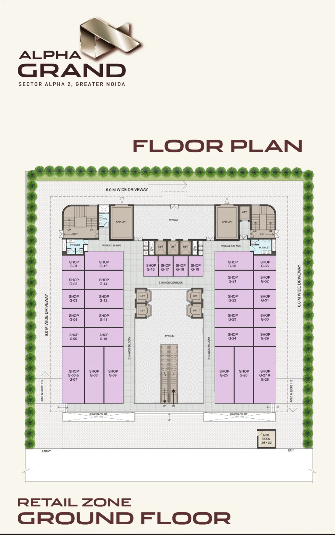 Alpha Grand ground floor retail plan